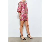 Ina Fashion - Jacquard Puff Mini Dress