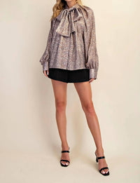 Glam - Viper Bow Silky Shirt