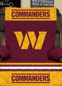 NFL Apparel Washington Commanders Recliner Protector in maroon - item - detail view