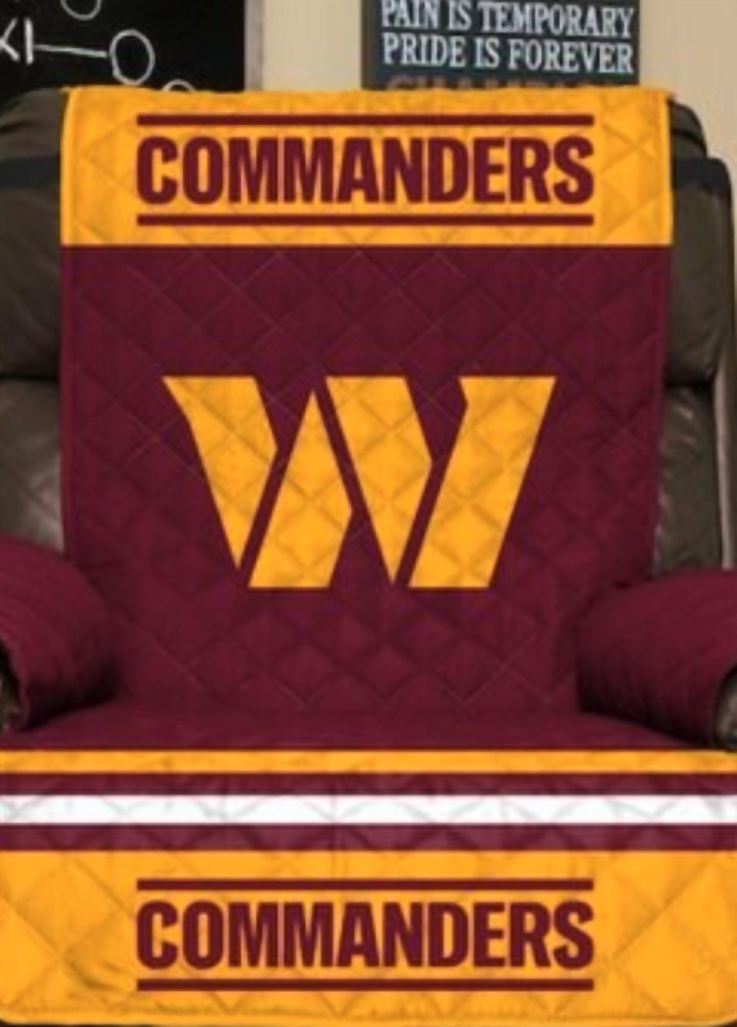 NFL Apparel Washington Commanders Recliner Protector in maroon - item - detail view