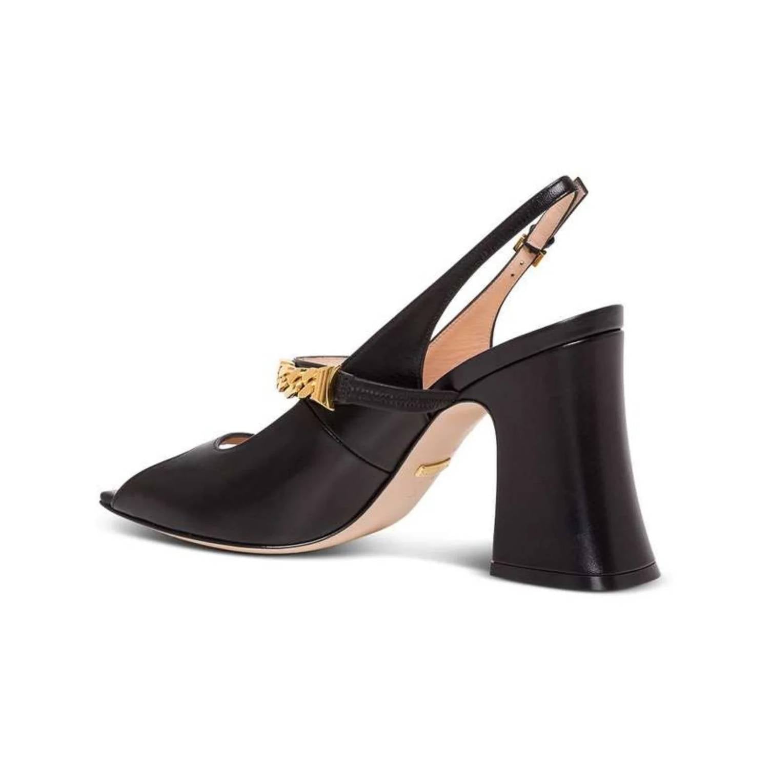 Gucci - Women's Sylvie Chain-embellished Sandal Heels