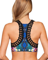Nanette Lepore - Crochet High Neck Bikini Top