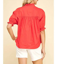 Pinch - Puff Sleeve Solid Top