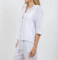 Elliott Lauren - Zip Front Linen Jacket