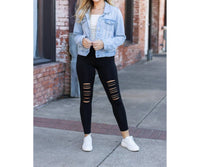 Julia Rose - Jacqueline High-waisted Laser Cutout Leggings