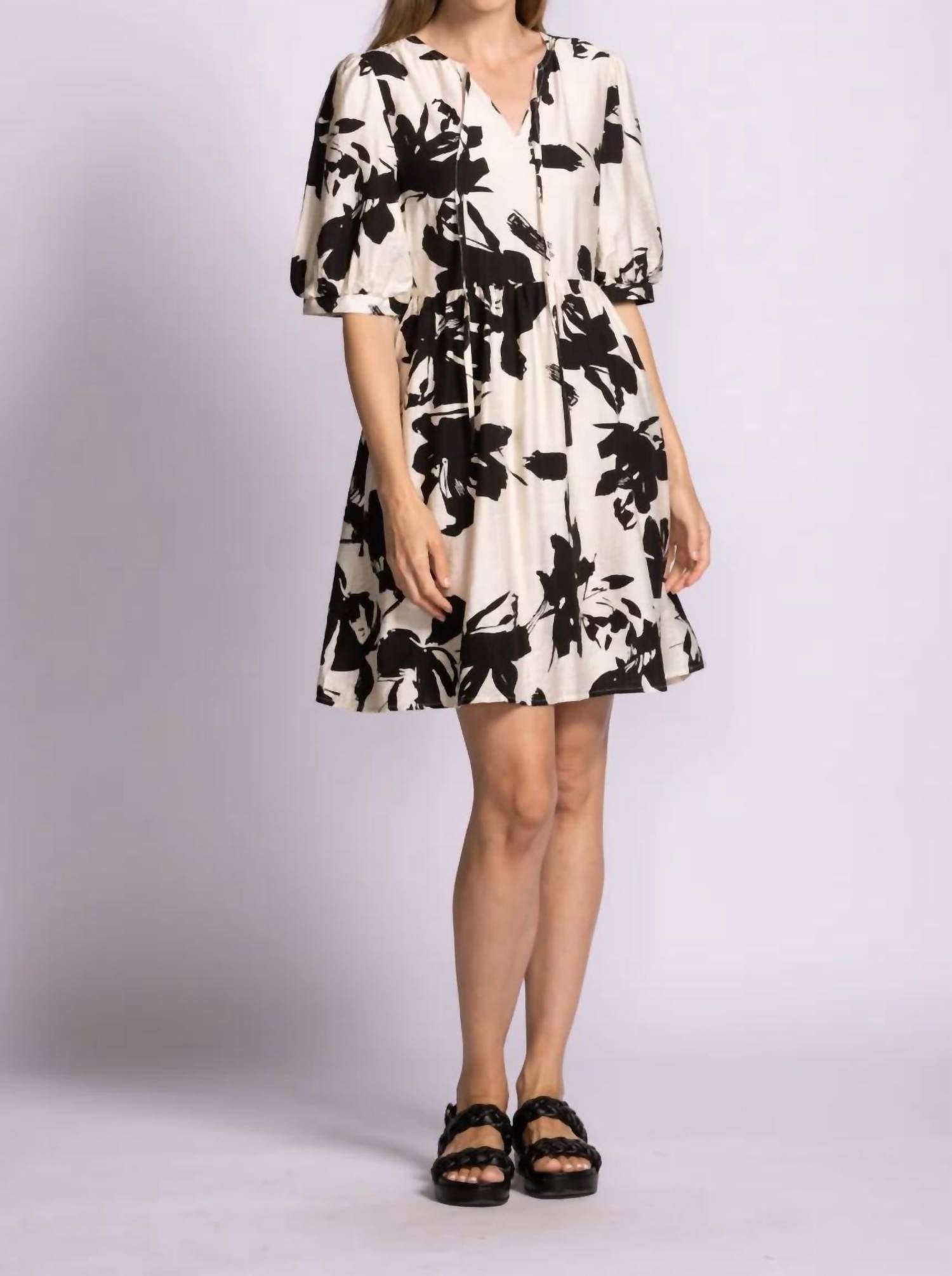 Pink Martini - Women's Shadow Floral Mini Dress