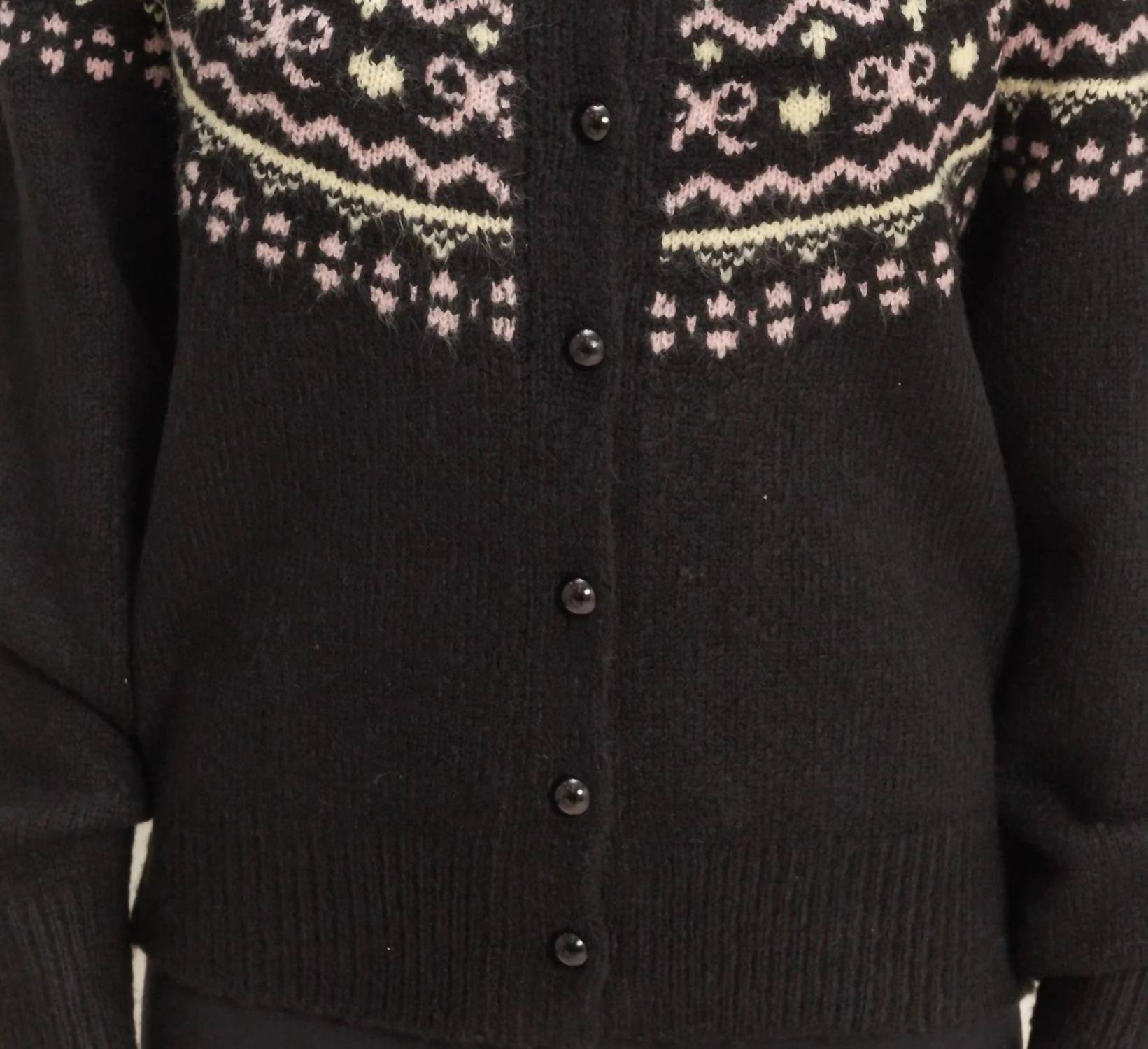 Hyfve - Button-front Fair Isle Sweater Cardigan