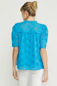 Entro - Solid Girl Eyelet Top