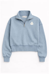 ISABEL MARANT Ross Pullover in blue - women's jacket - detail view