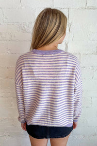 Olivaceous - Haley Stripe Knit Top