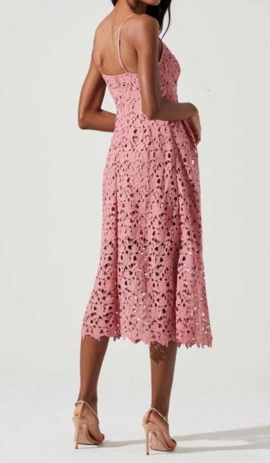 Lace A Line Midi Dress