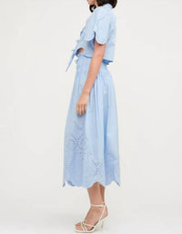 Sofie The Label - High-waisted Maxi Eyelet Skirt