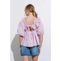 Baby Doll Back Tie Blouse