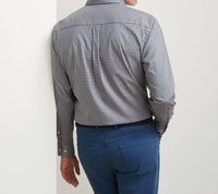 PETER MILLAR Conway Crown Lite Sport Shirt in poplar brown - men's shirt - detail view