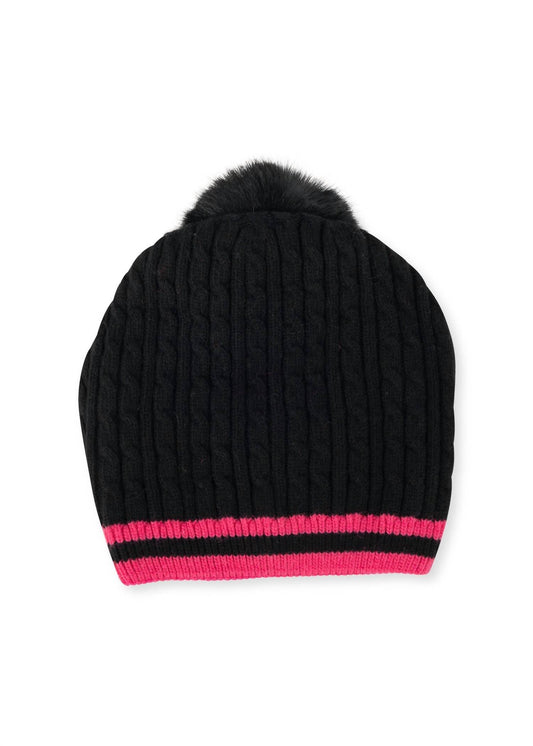 Haute Shore - Cabin Cable Beanie With Removable Pom