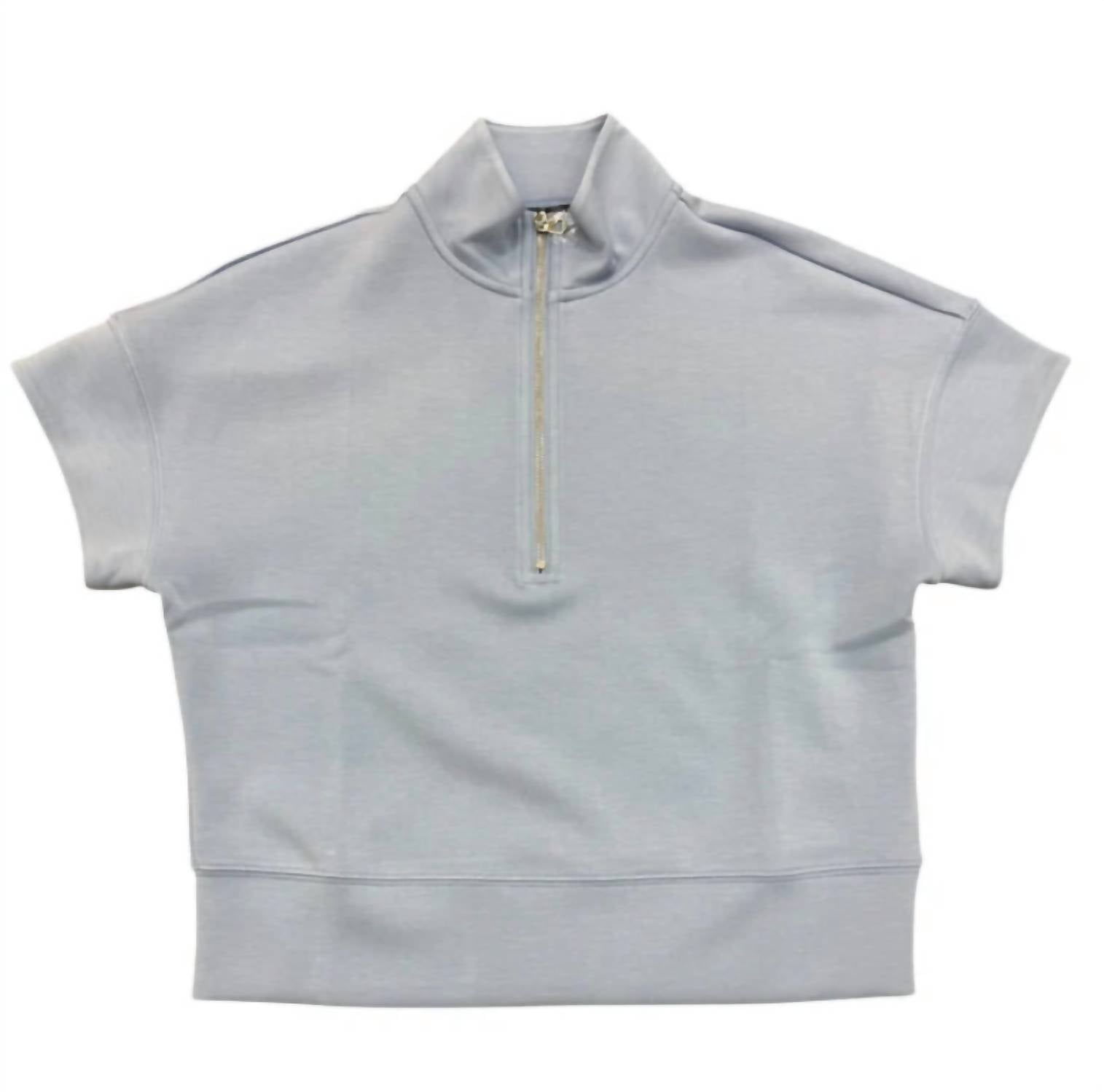 Elliott Lauren - Women's Quarter Zip Top With Extended Sleeve