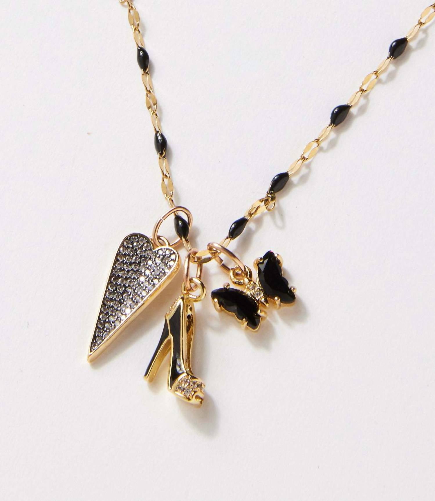 Farrah B Jewelry - Women's Uptown Girl Charm Necklace