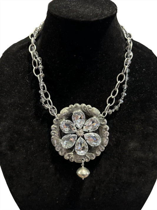 Art By Amy Labbe - Crystal Flower Necklace