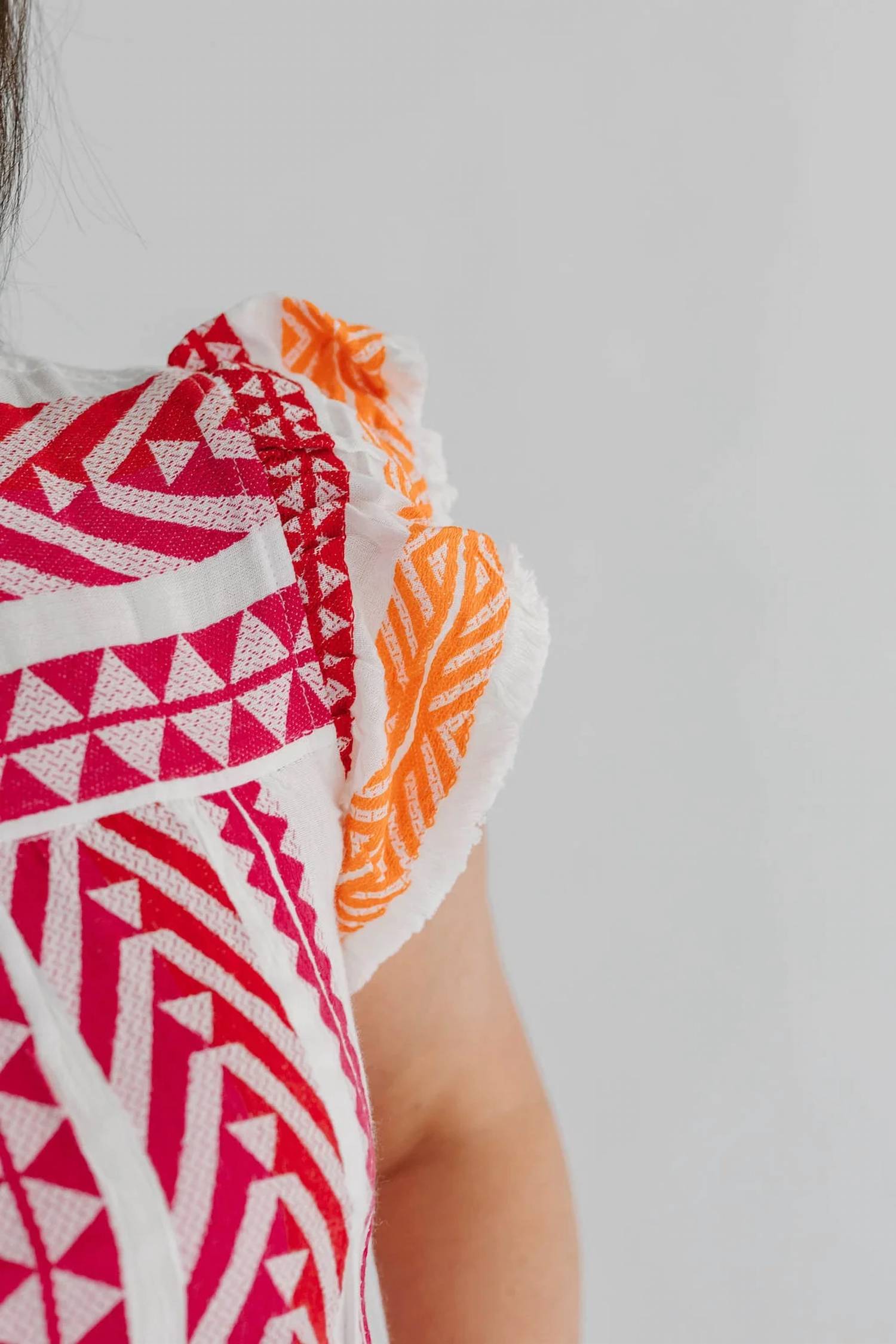 Thml - Finley Flutter Sleeve Knit Pattern Top