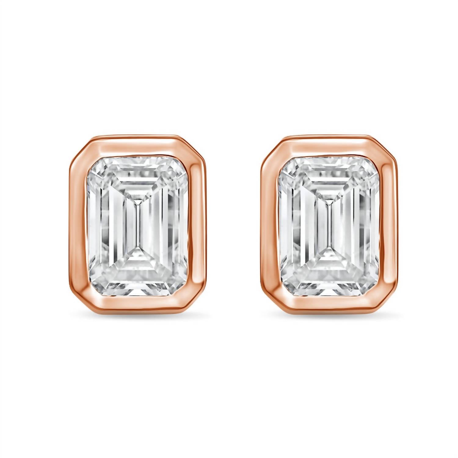 Diana M Jewels - Women's Emerald Lab-grown Diamond Stud Earrings (12.00 Tcw) - Luxe