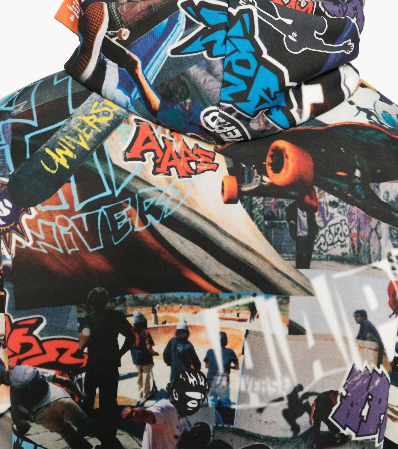 Aape - Moonface Logo Graffiti Print Hoodie
