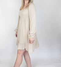 Aemi + Co - Textured Square Neck Puff Sleeve Dress