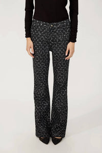 Frank Lyman - Cindra Crystal Abstract Flare Pant