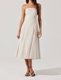Astr - Kyla Fitted Strapless Midi Dress