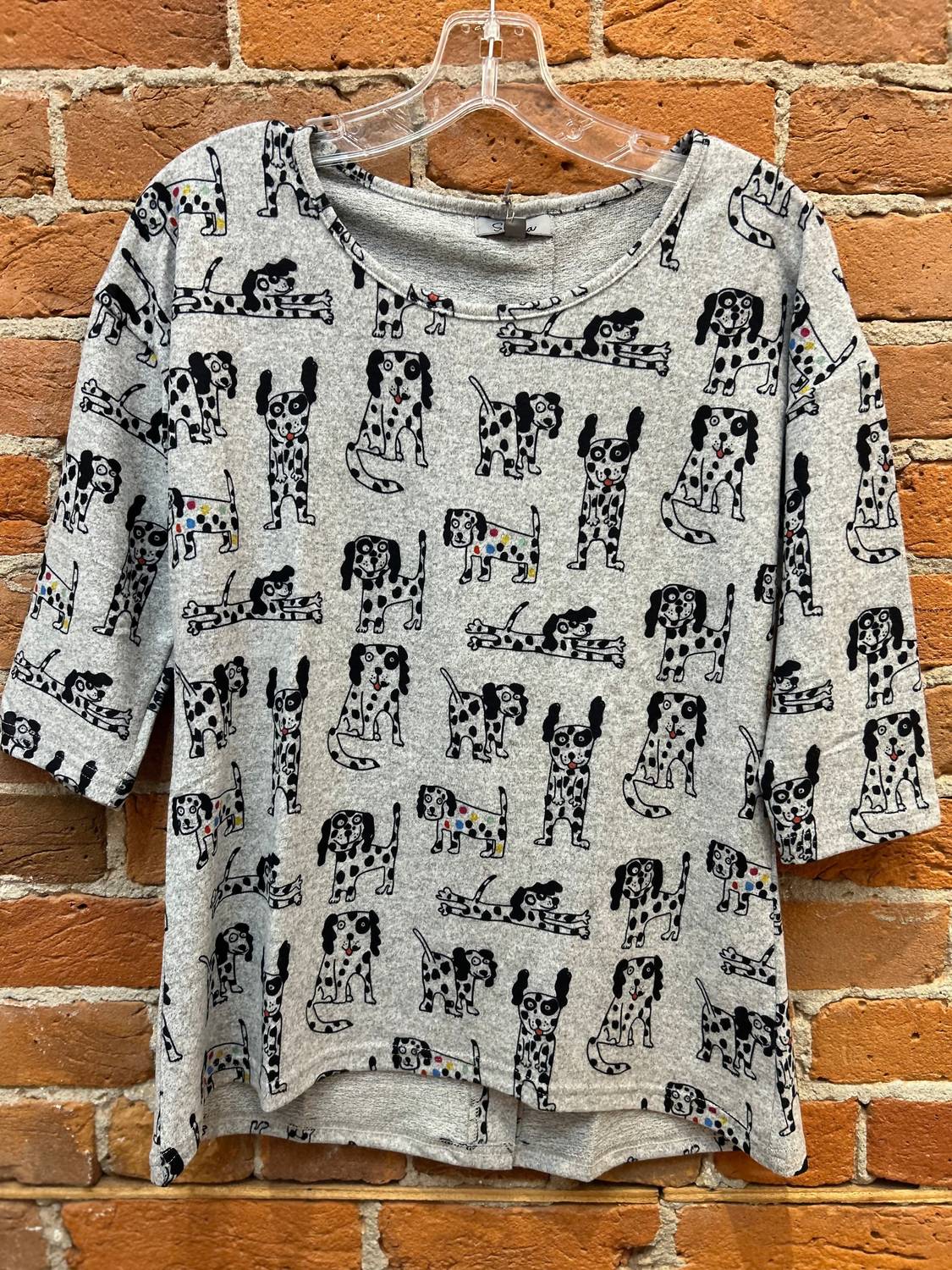 Shana Apparel - Women's Fleece Spotted-dog Tee