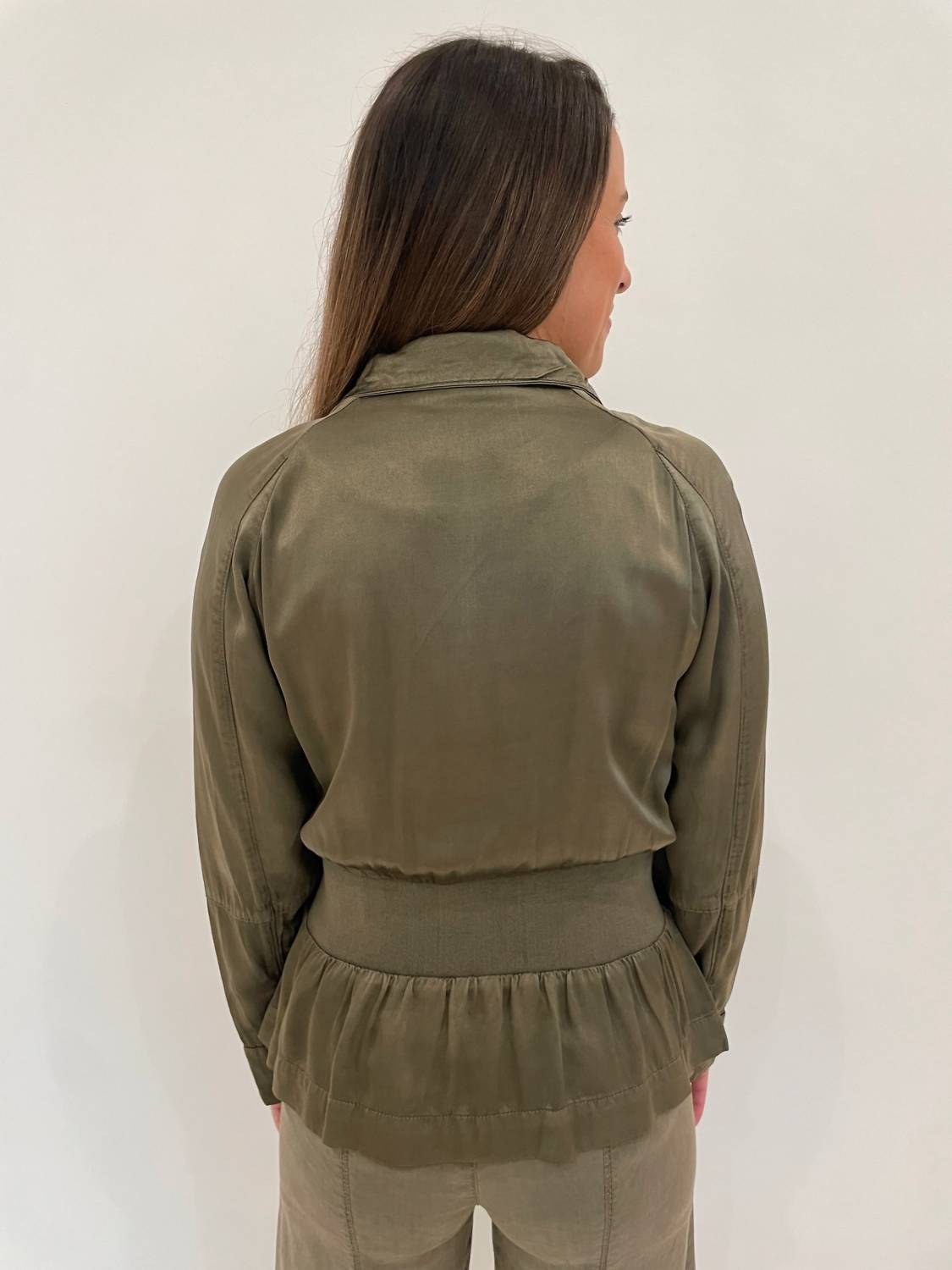 Marrakech - Solara Viscose Satin Peplum Jacket