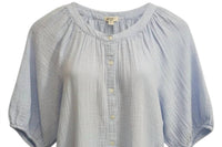 Dylan - Women's Button-up Elbow Sleeve Top
