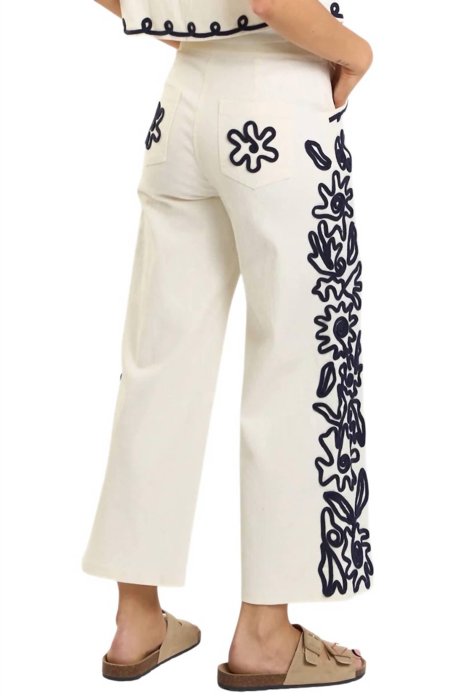 Lalavon - Elaine Detailed Denim Pants