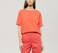 LUISA CERANO Basic Short Sleeve T Shirt in hibiscus - women's t-shirt