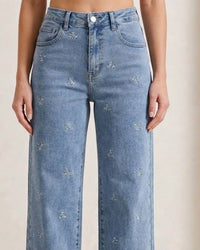 Risen - Petal Threads Barrel Jeans