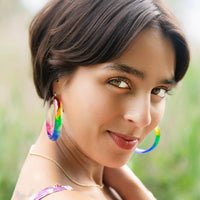 Gold & Honey - Women's Tie Dye Lucite Hoops
