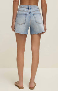 Z Supply Jonah Mid Rise Relaxed Shorts in avalon - women's shorts - alternate view