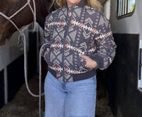 Rowdy Crowd Dolly Shine Jacket in blue - women's jacket