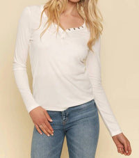 Mystree - Ribbed Henley Top