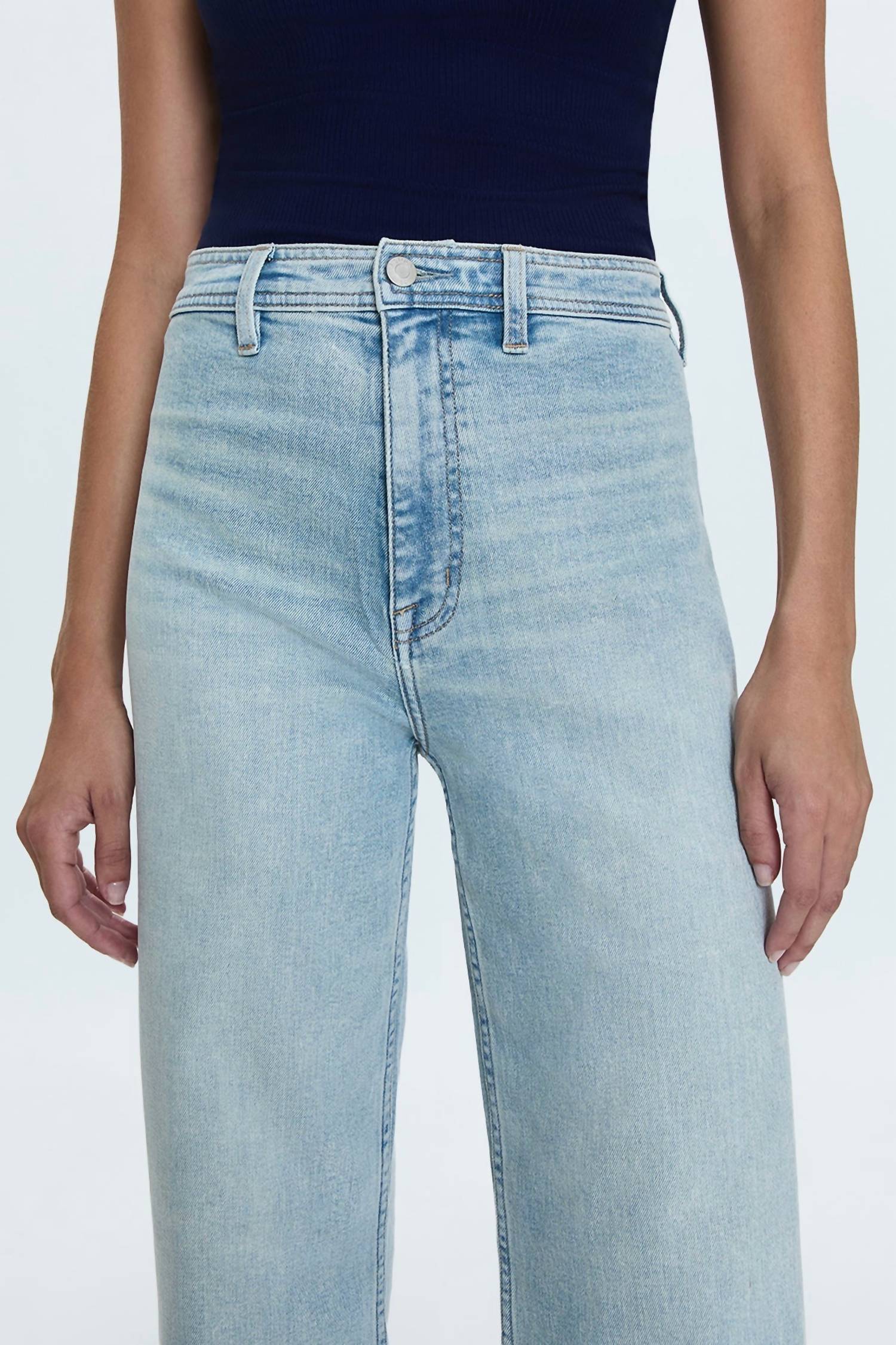 Pistola - Penny Crop High Rise Wide Leg Jean