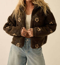 Promesa - Floral Fleece Zip-Up Jacket