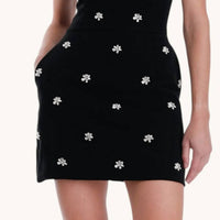 Karina Grimaldi - Gisela Rhinestone Mini Dress