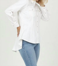 Nostalgia - Western Peplum Embroidered Shirt