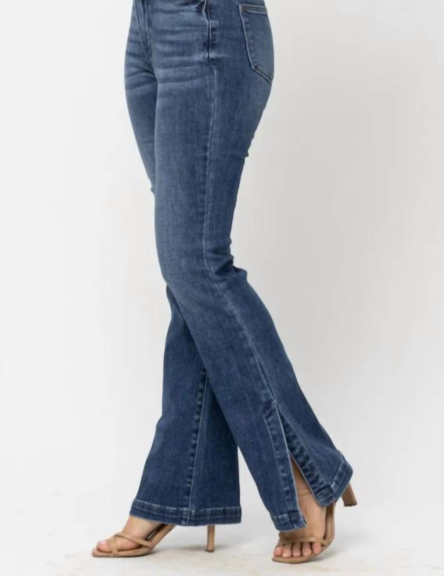 Judy Blue - High Waist Slim Boot Jeans With Slit - Plus