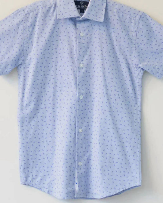 Leo & Zachary - Boys' Coco Cay Strikes Short Sleeve Shirt