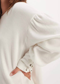 Free People Lapis Cuff Long Sleeve Top in eggshell - women's long sleeve top - alternate view