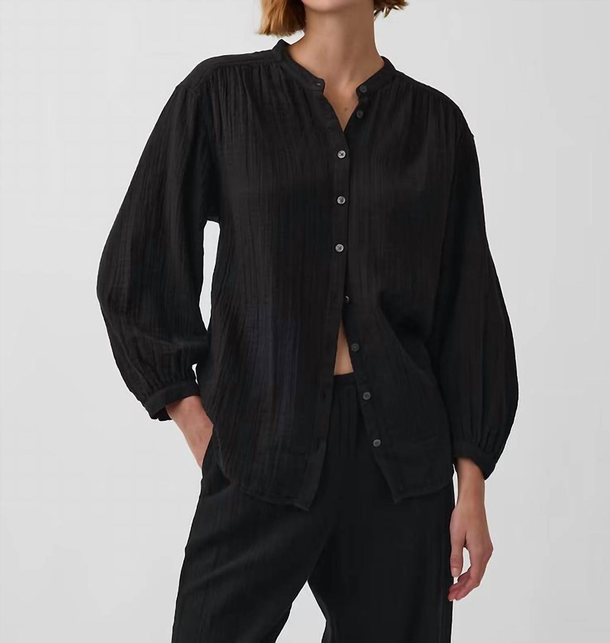 New In - Cotton Gauze Oversized Shirt