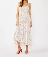 Lovestitch - Smocked Ditsy Floral Tiered Maxi Dress
