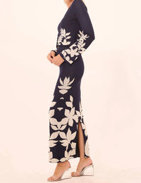 Misa Los Angeles Shae Midi Skirt in navy - women's skirt - view 4