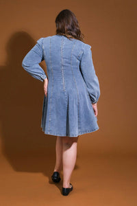 Flying Tomato - Lainey Denim Dress - Plus