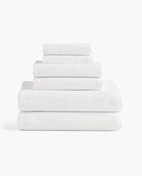 Under The Canopy - Textured Organic Cotton 6-piece Bath Sheet Set